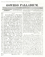 1822 Riot at Lockport Newspaper Clipping